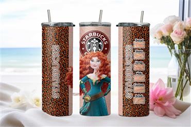 Starbucks Coffee Merida Orange Leopard